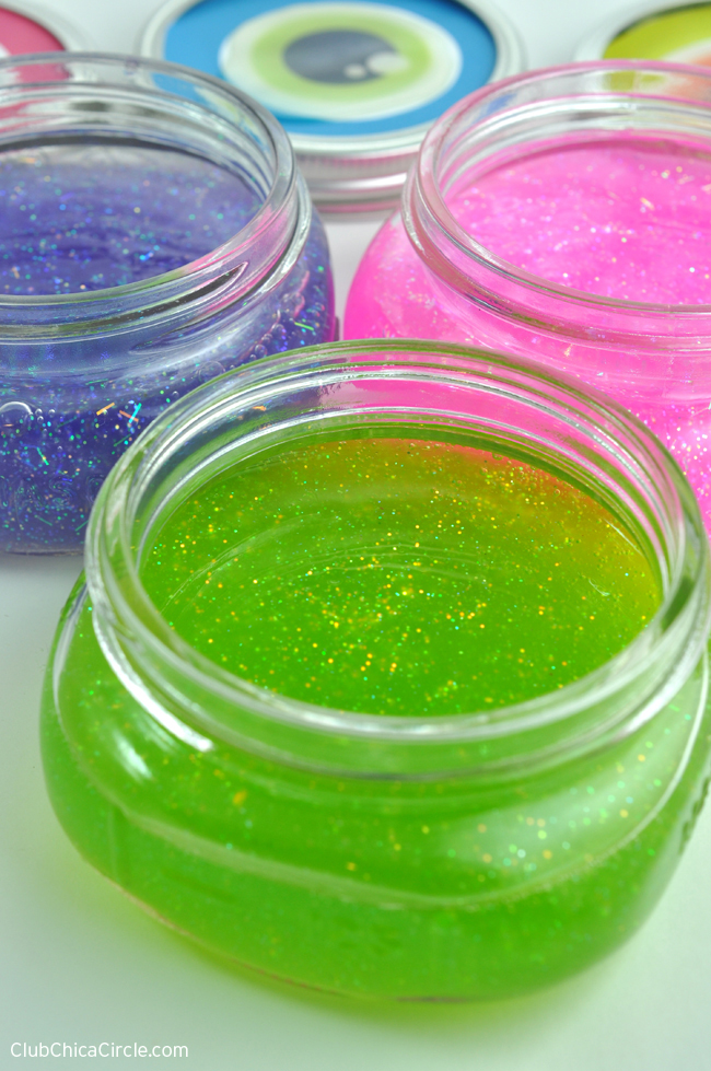 Eyeball Mason Jars with Homemade Glittery Slime  Club Chica Circle - where  crafty is contagious